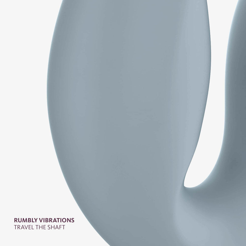Fun Factory SHARE VIBE PRO cool grey - Grey USB Rechargeable Strapless Strap-On